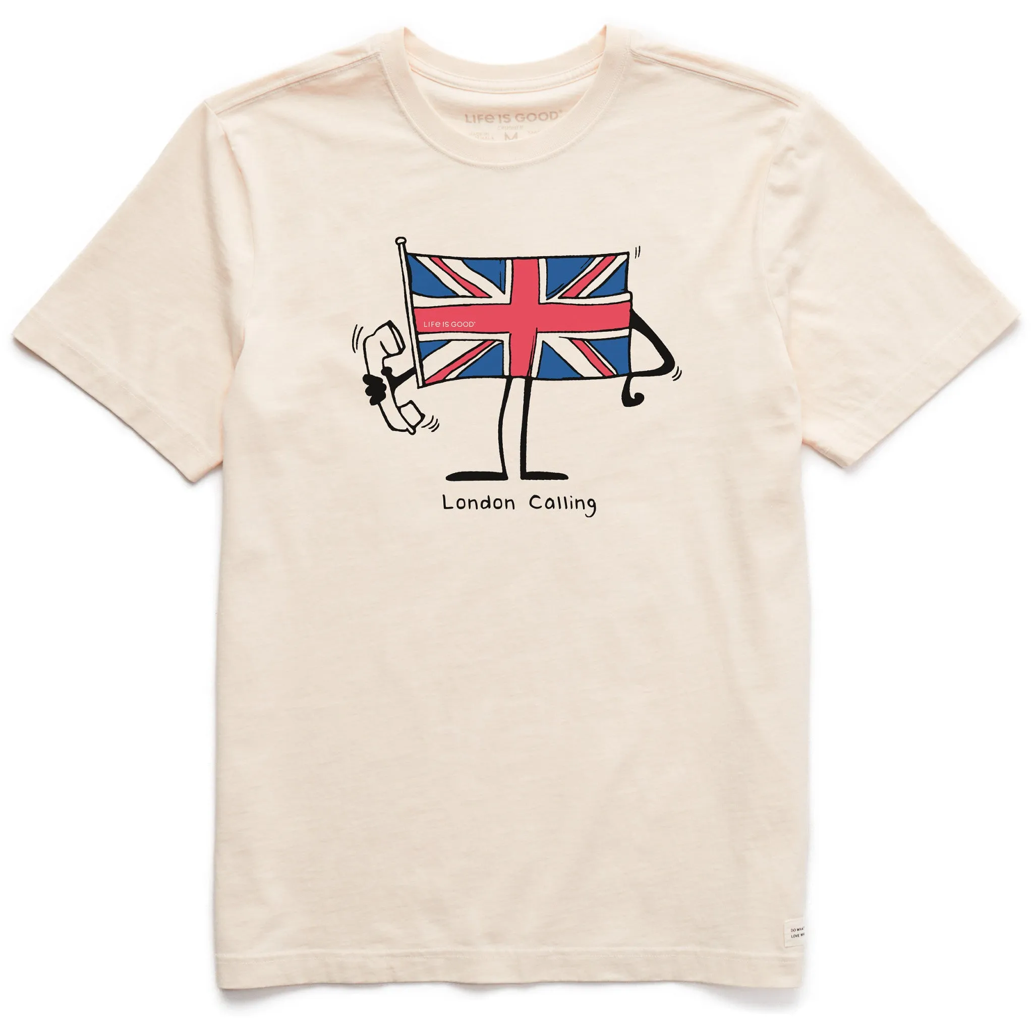 Men's London Calling Flag Short Sleeve Crusher Tee Life is Good