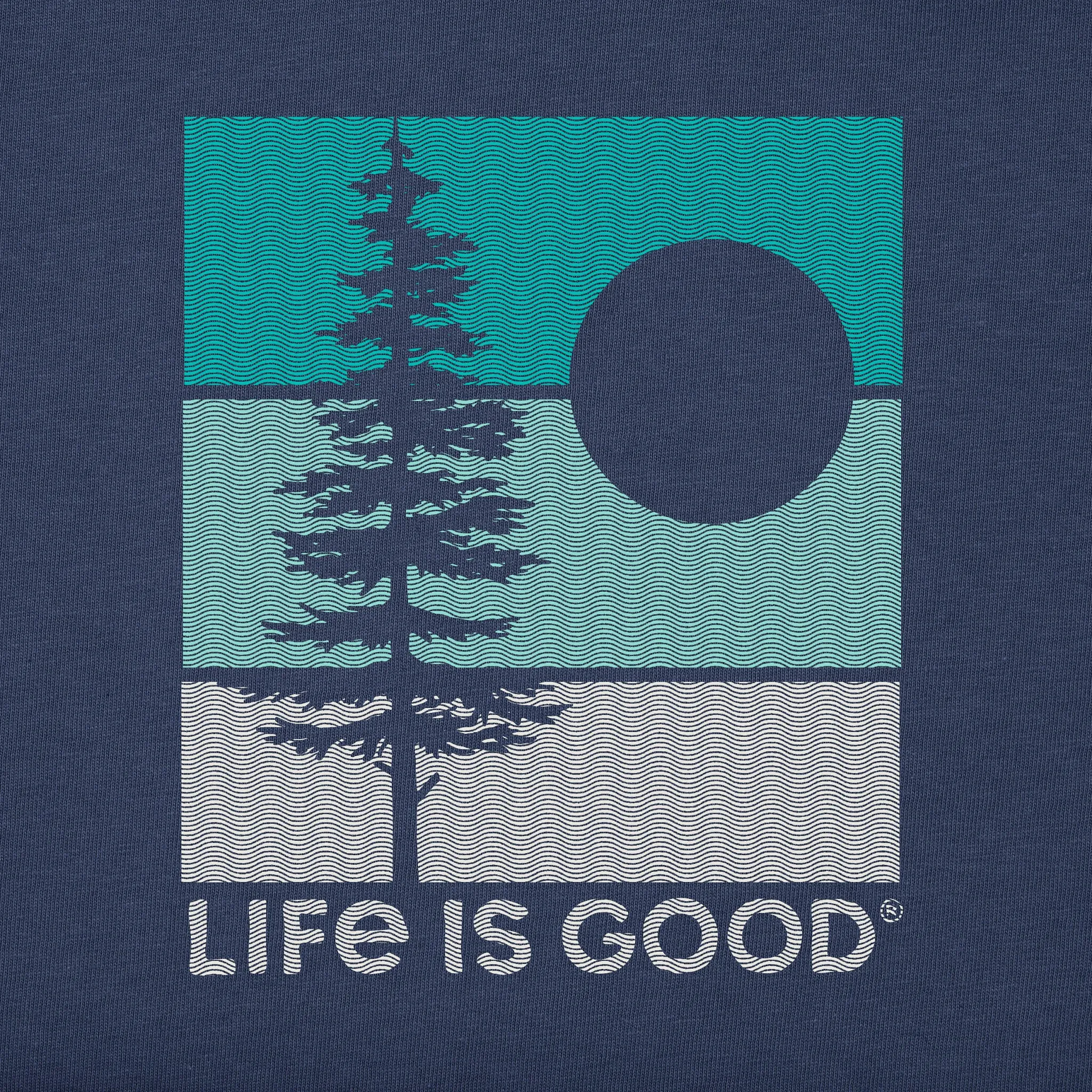 Men's Lone Pine Sunset Long Sleeve Crusher Tee Life is Good