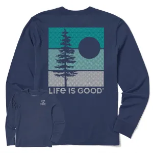 Men's Lone Pine Sunset Long Sleeve Crusher Tee Life is Good