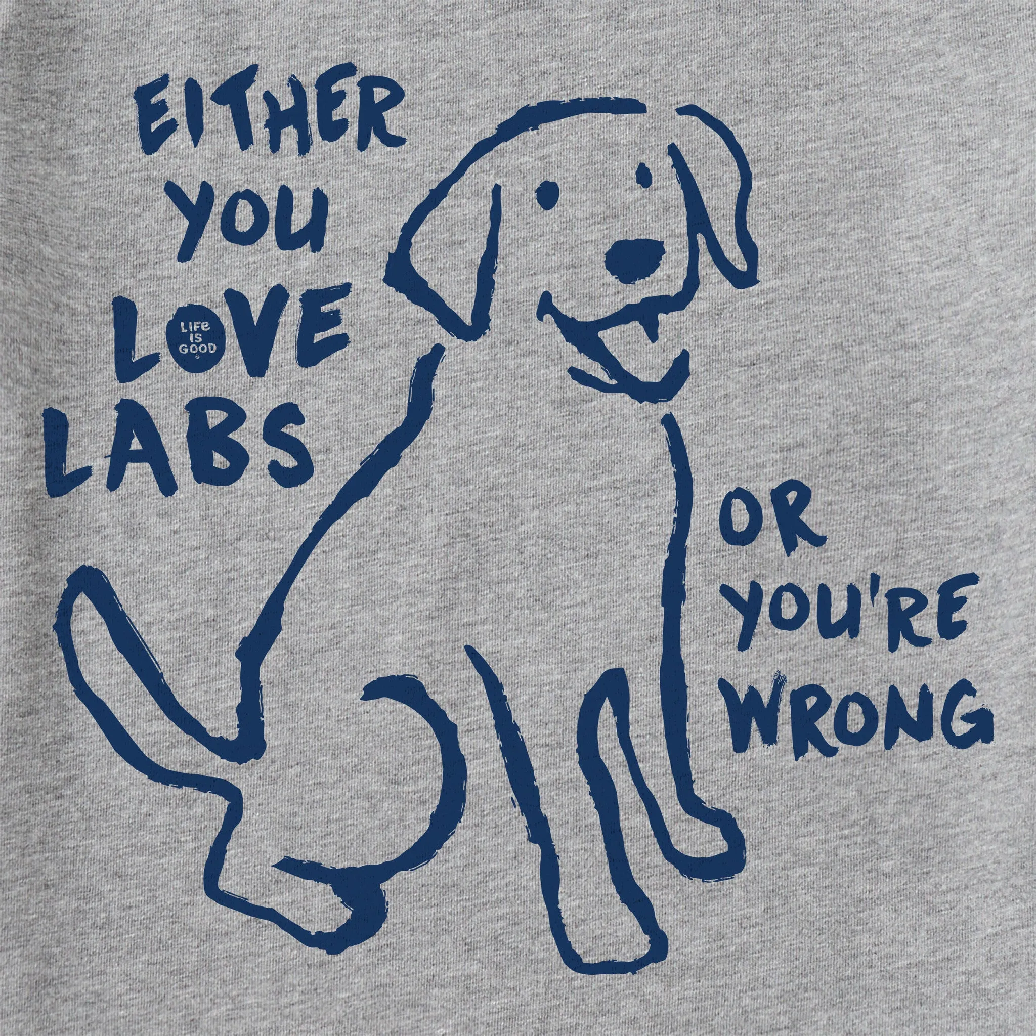 Men's Love Labs or You're Wrong Short Sleeve Tee Life is Good