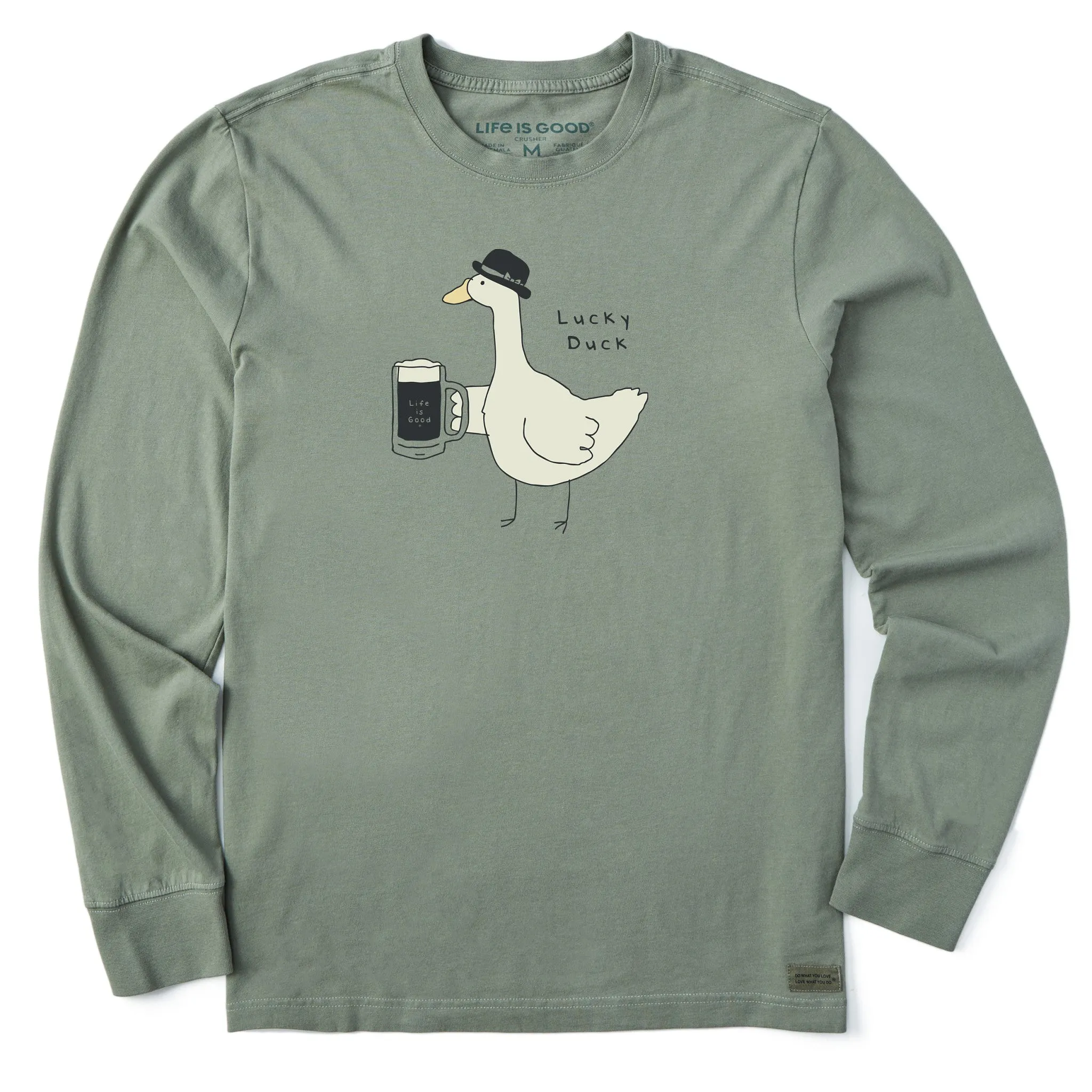 Men's Lucky Duck St. Pat's Long Sleeve Crusher Tee Life is Good