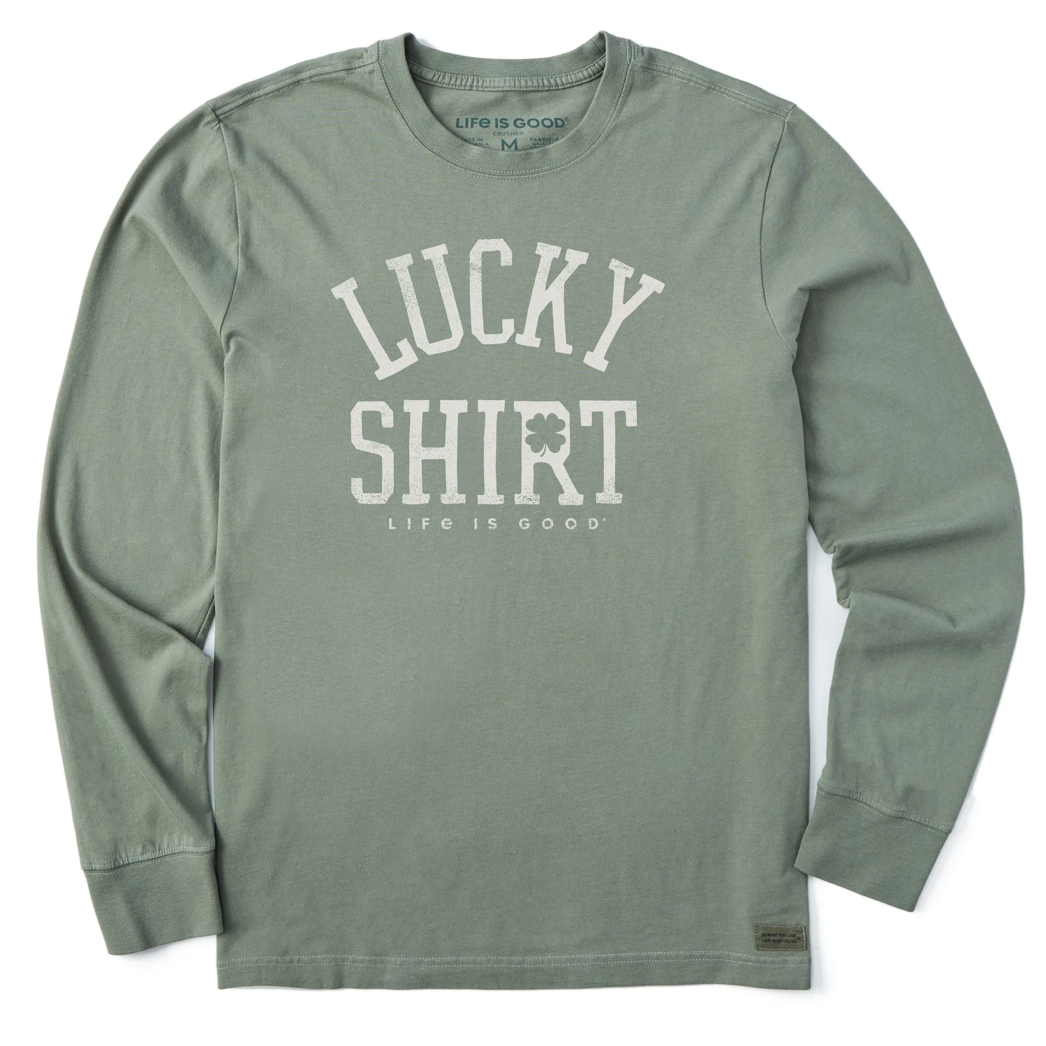Men's Lucky Shirt Long Sleeve Crusher Tee Life is Good