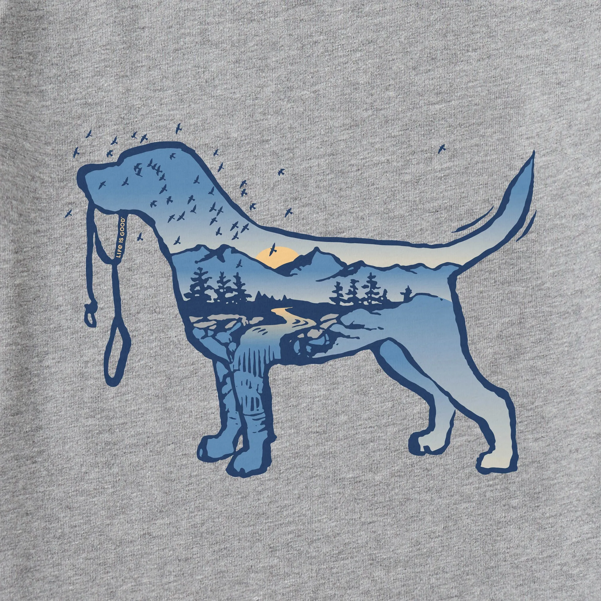 Men's Macro Micro Dogscape Long Sleeve Crusher Tee Life is Good