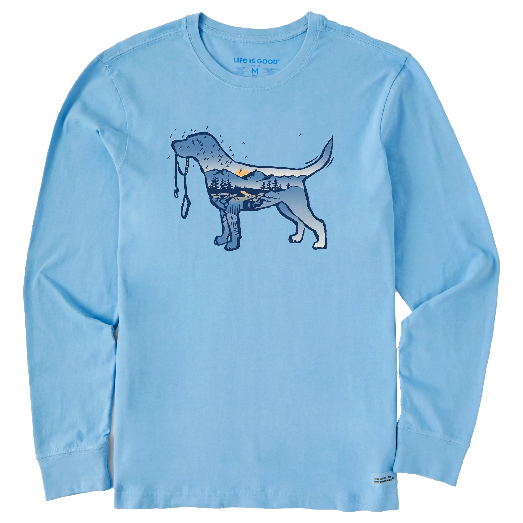 Men's Macro Micro Dogscape Long Sleeve Tee Life is Good