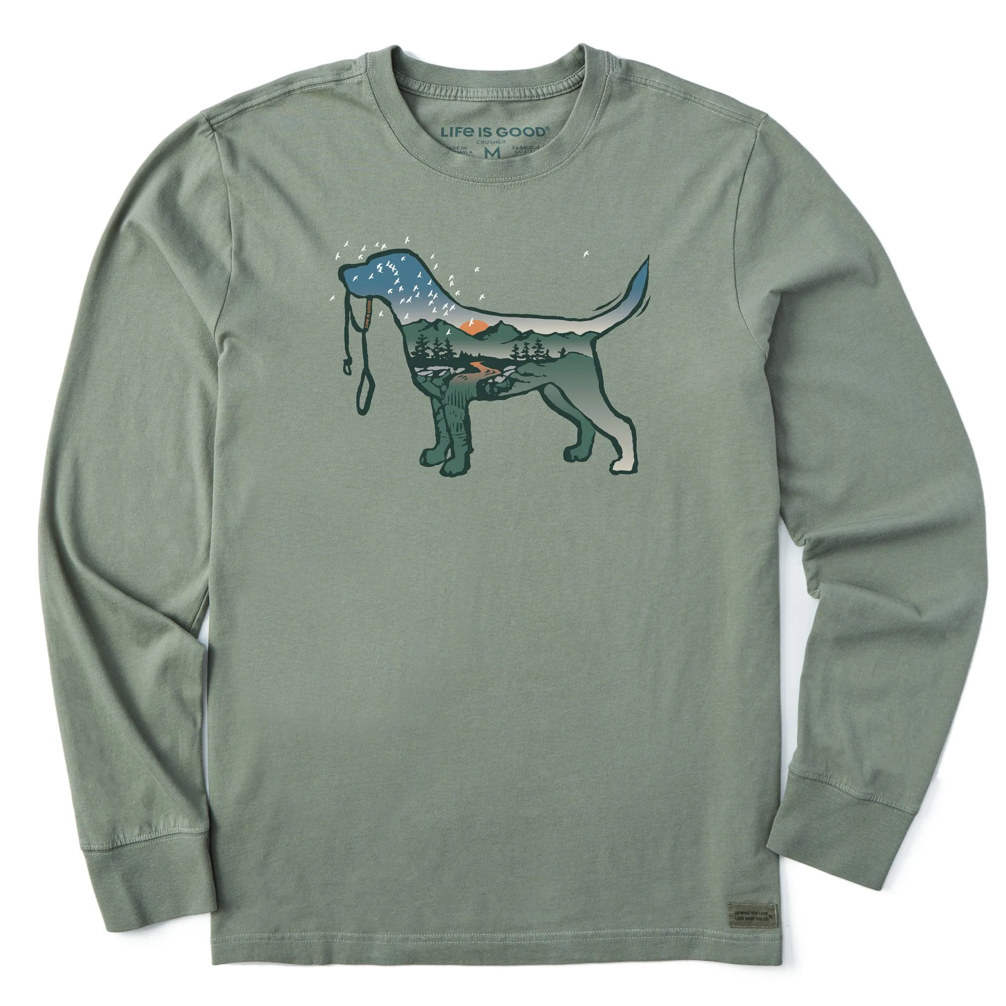 Men's Macro Micro Dogscape Long Sleeve Tee Life is Good