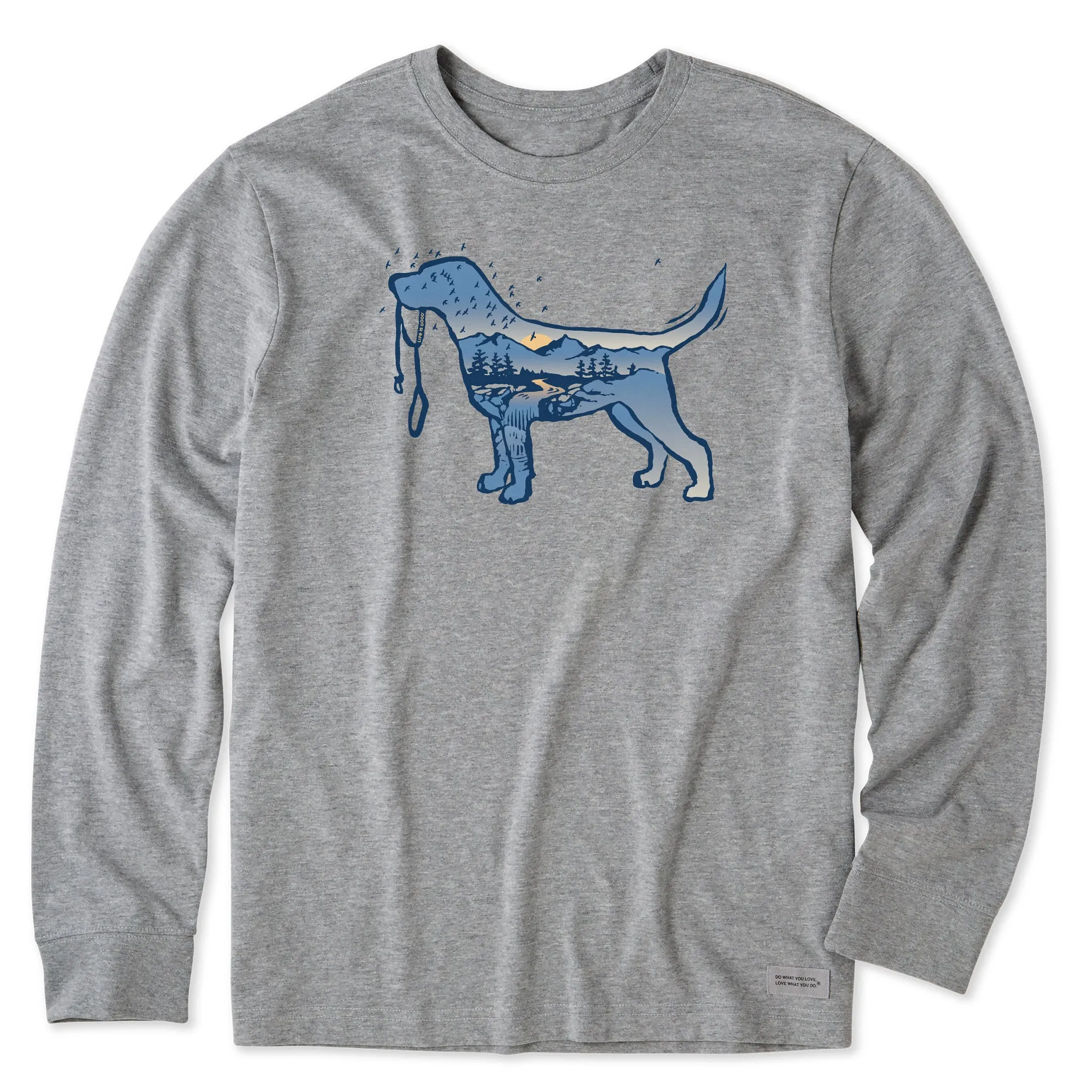 Men's Macro Micro Dogscape Long Sleeve Tee Life is Good