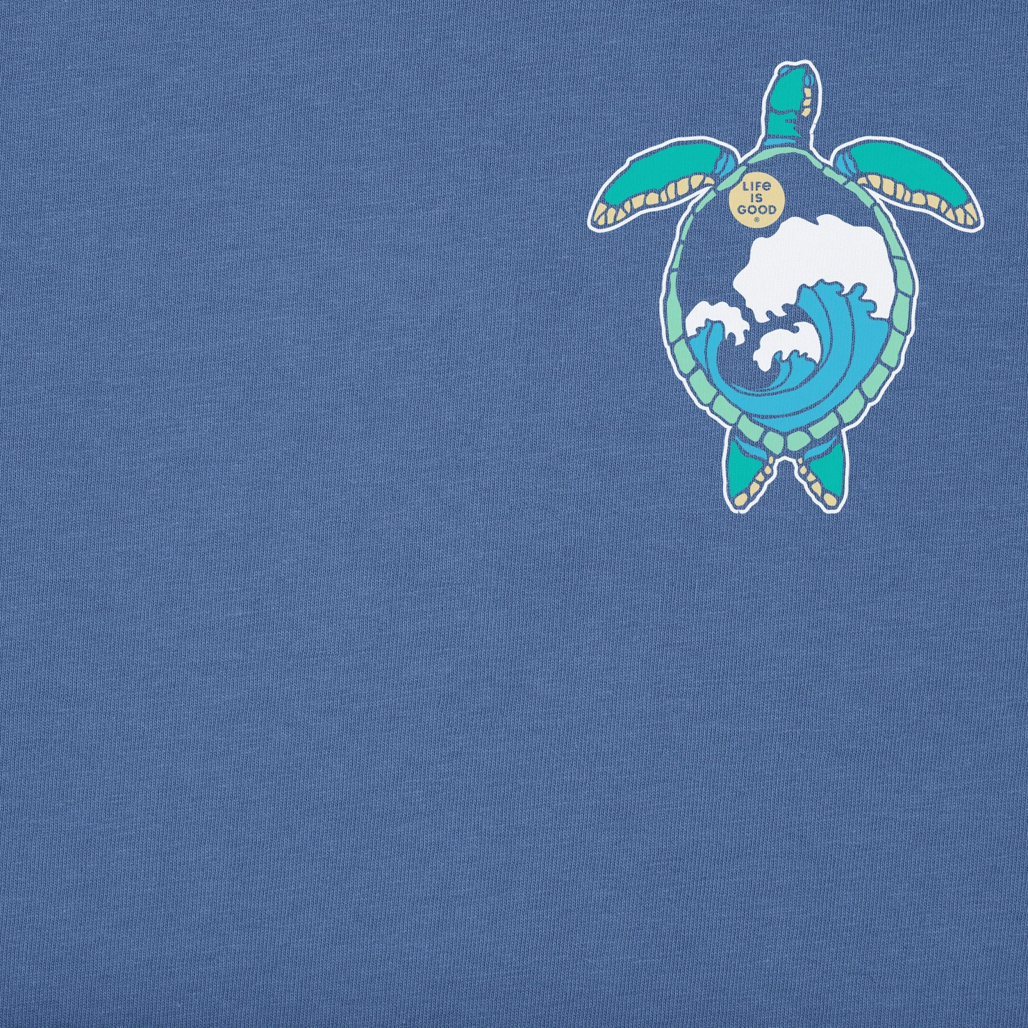 Men's Macro Micro Wave Turtle Short Sleeve Tee Life is Good