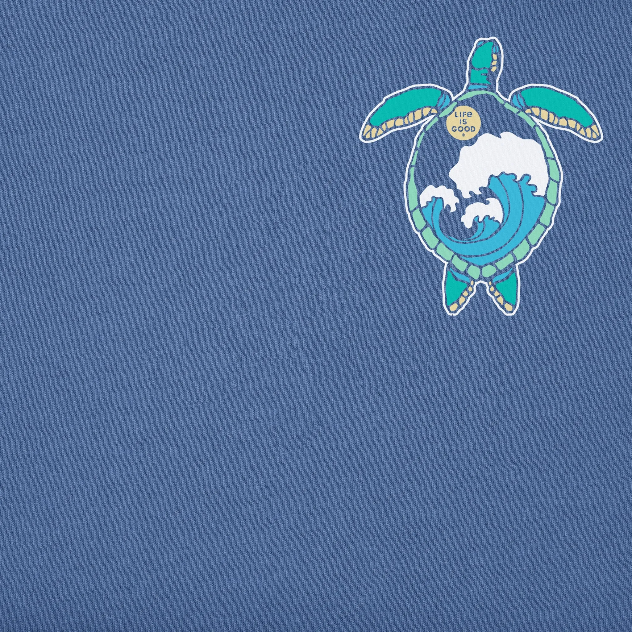 Men's Macro Micro Wave Turtle Short Sleeve Tee Life is Good