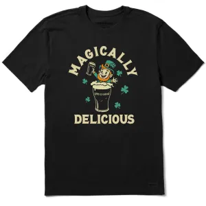 Men's Magically Delicious Leprechaun Beer 2025 Short Sleeve Crusher Tee Life is Good