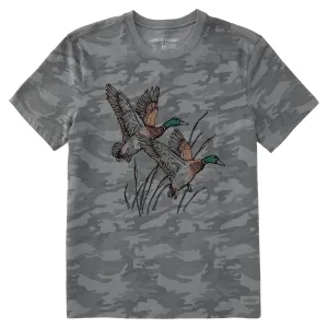 Men's Mallard Ducks Illustration Short Sleeve Allover Printed Crusher Tee Life is Good