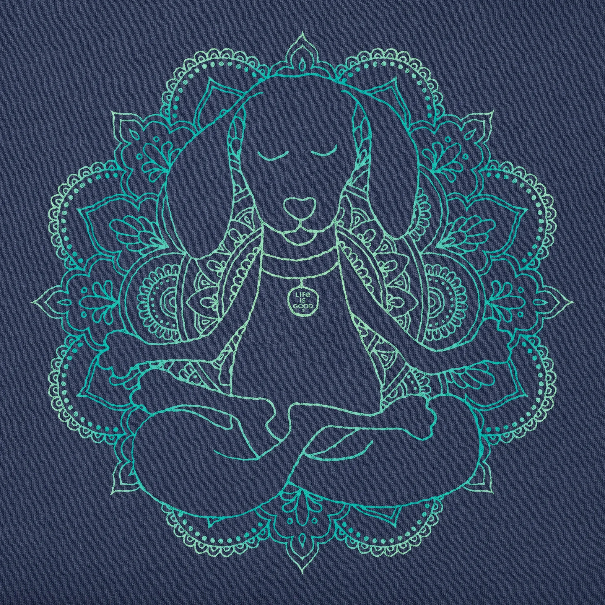 Men's Mandala-dog Short Sleeve Tee Life is Good