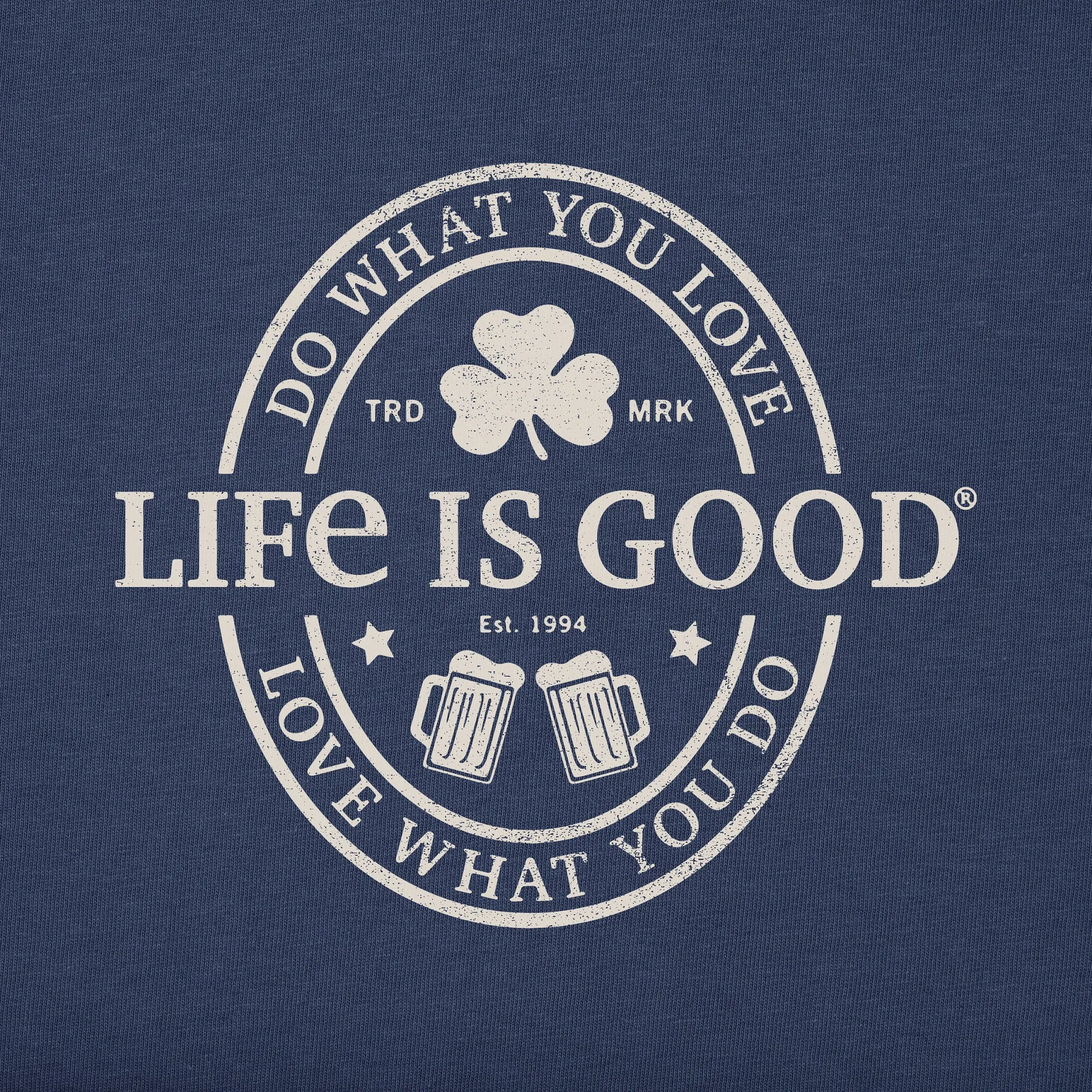 Men's Manifesto DWYL Clover Pints Long Sleeve Crusher Tee Life is Good