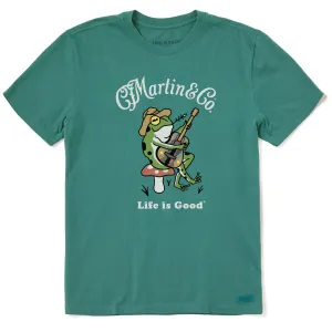 Men's Martin & Co. Frog Guitar Short Sleeve Crusher Tee Life is Good