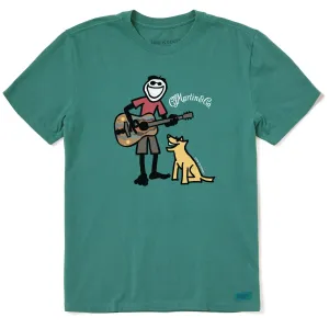 Men's Martin Jake & Rocket Guitar Short Sleeve Crusher Tee Life is Good