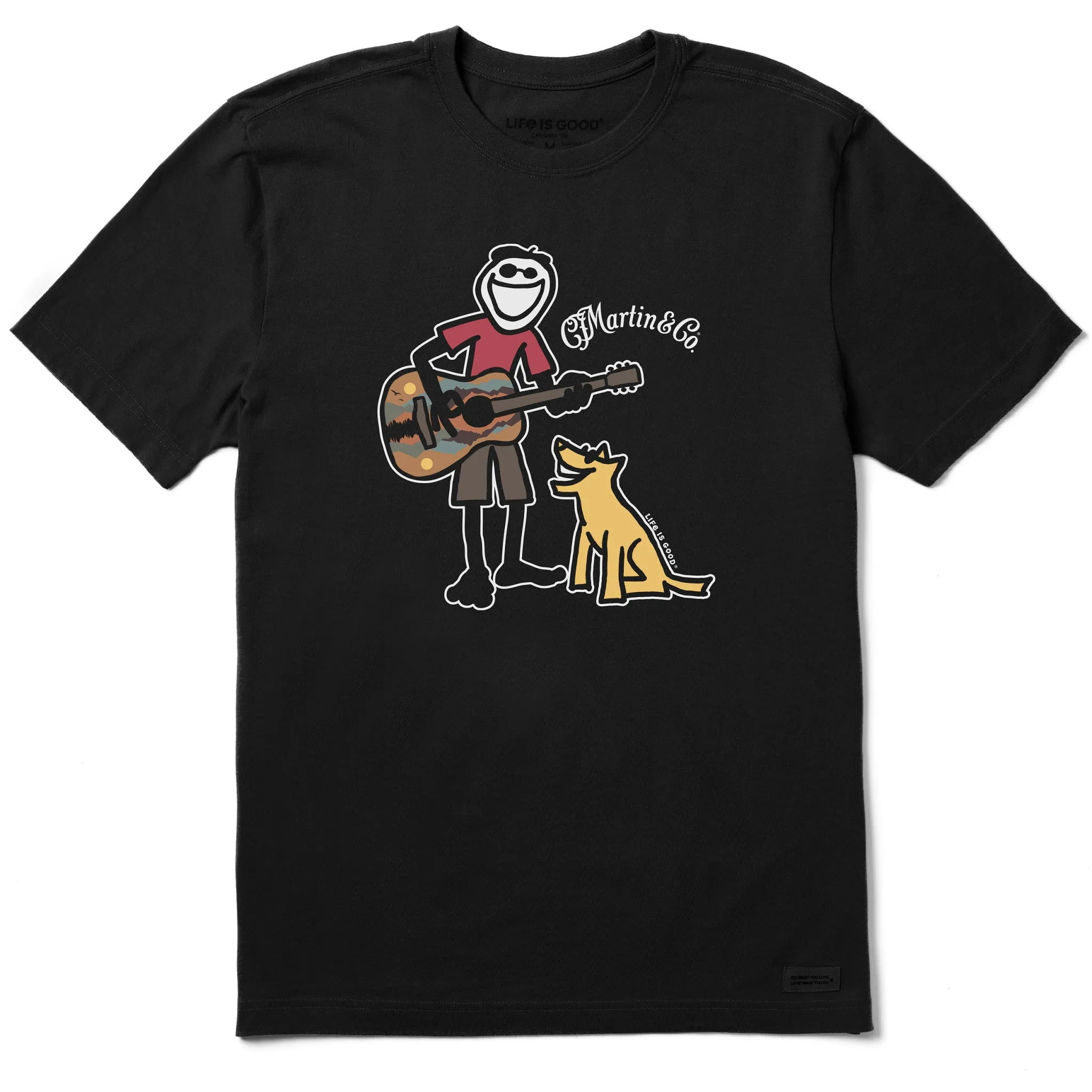 Men's Martin Jake & Rocket Guitar Short Sleeve Crusher Tee Life is Good