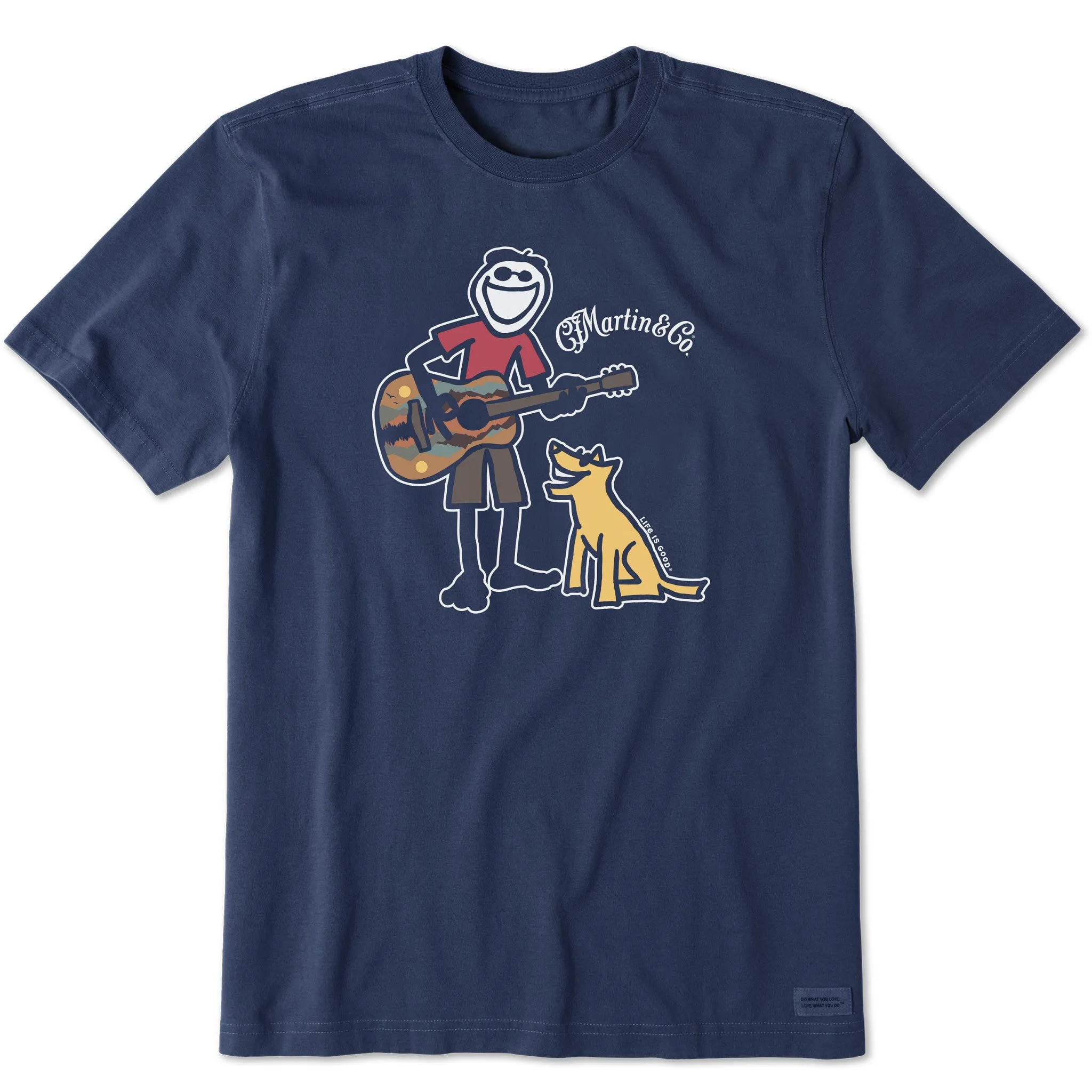 Men's Martin Jake & Rocket Guitar Short Sleeve Crusher Tee Life is Good
