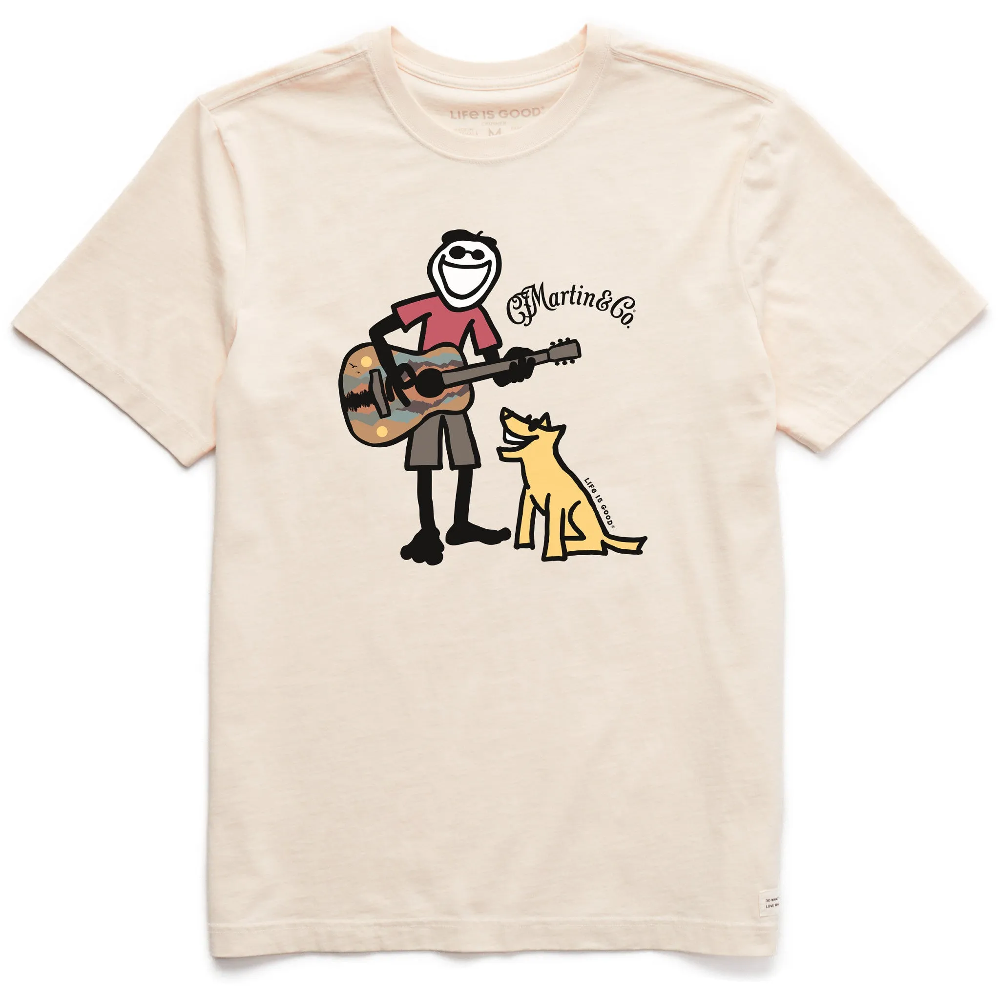 Men's Martin Jake & Rocket Guitar Short Sleeve Crusher Tee Life is Good