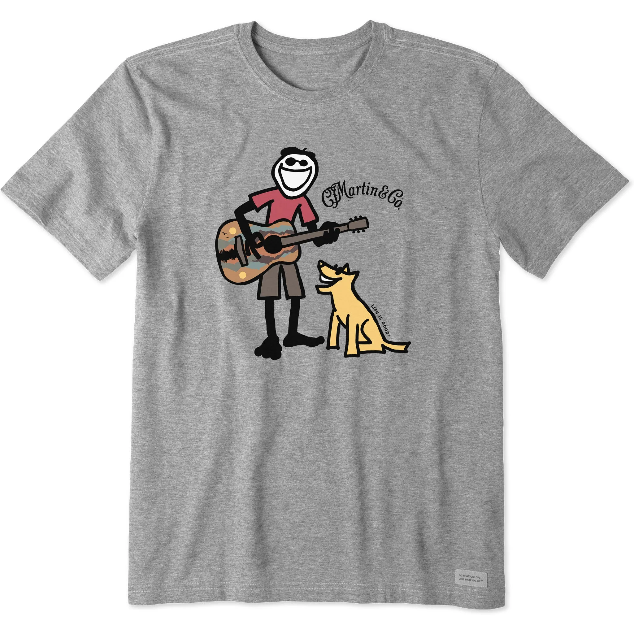 Men's Martin Jake & Rocket Guitar Short Sleeve Crusher Tee Life is Good