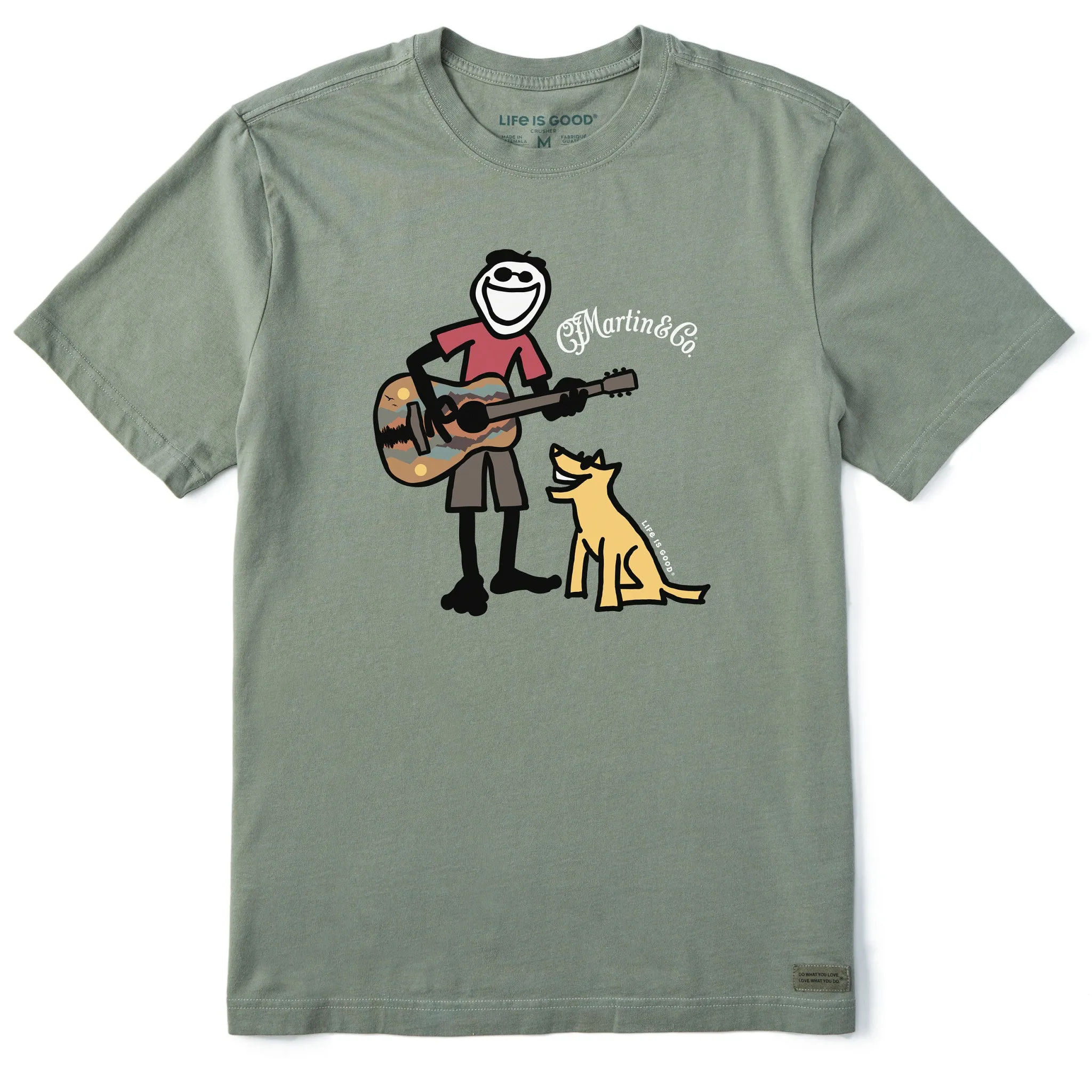 Men's Martin Jake & Rocket Guitar Short Sleeve Crusher Tee Life is Good
