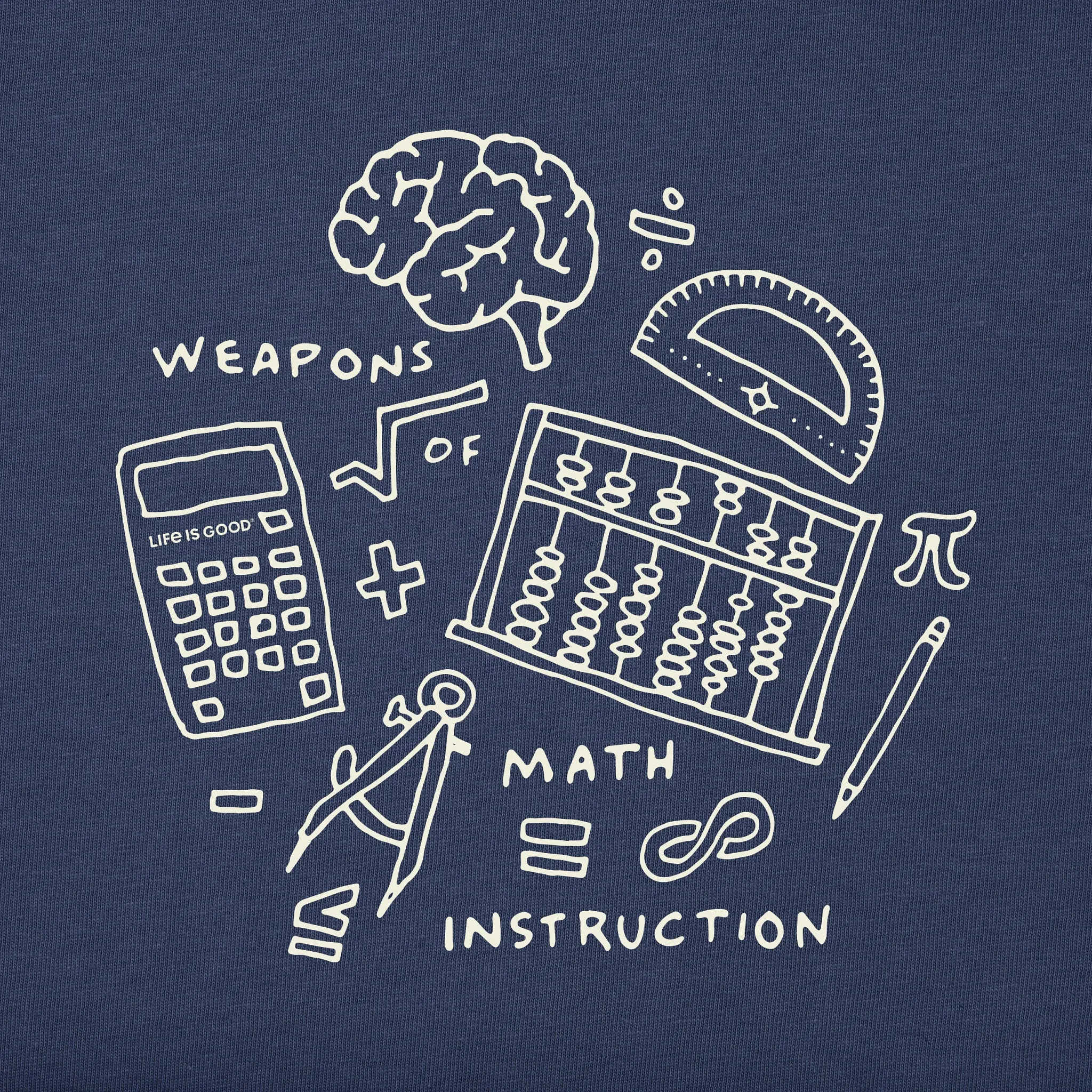 Men's Math Instruction Short Sleeve Tee Life is Good
