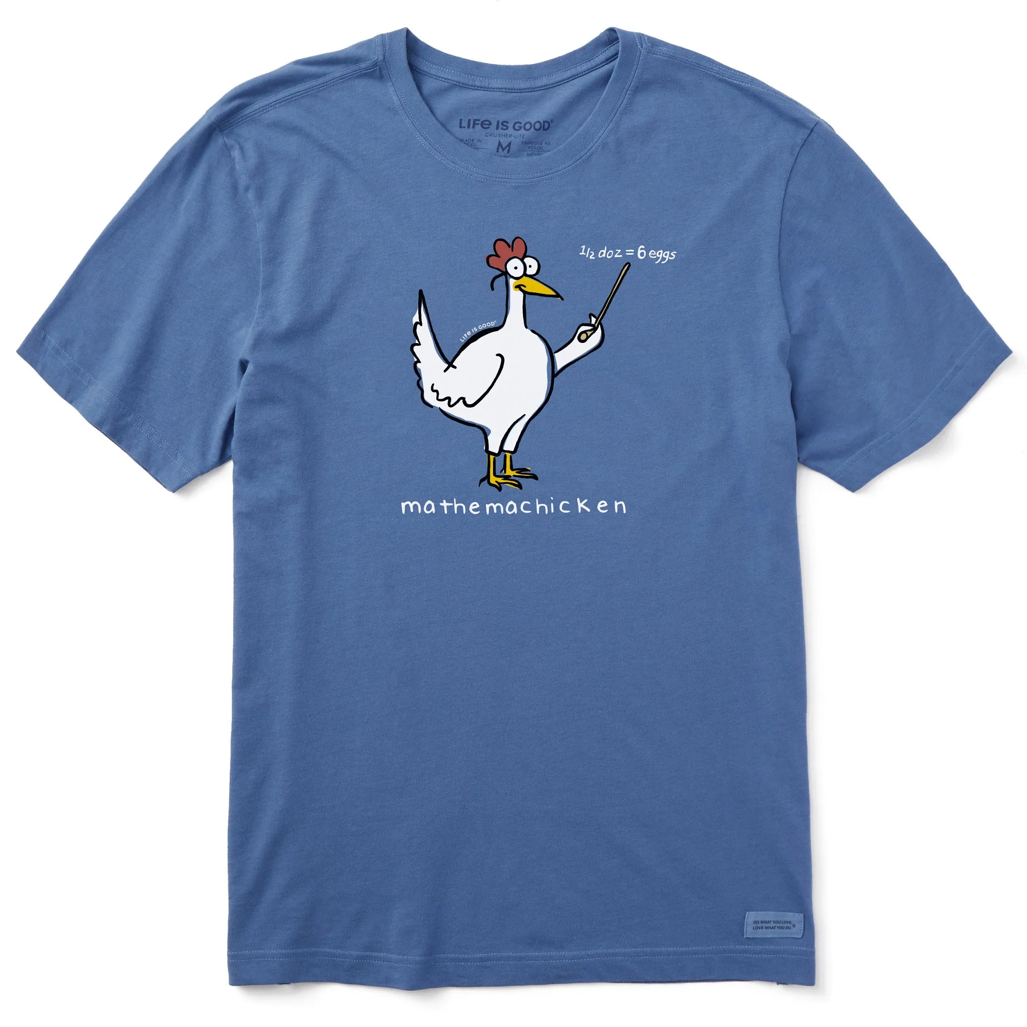Men's Mathemachicken Short Sleeve Crusher Tee Life is Good