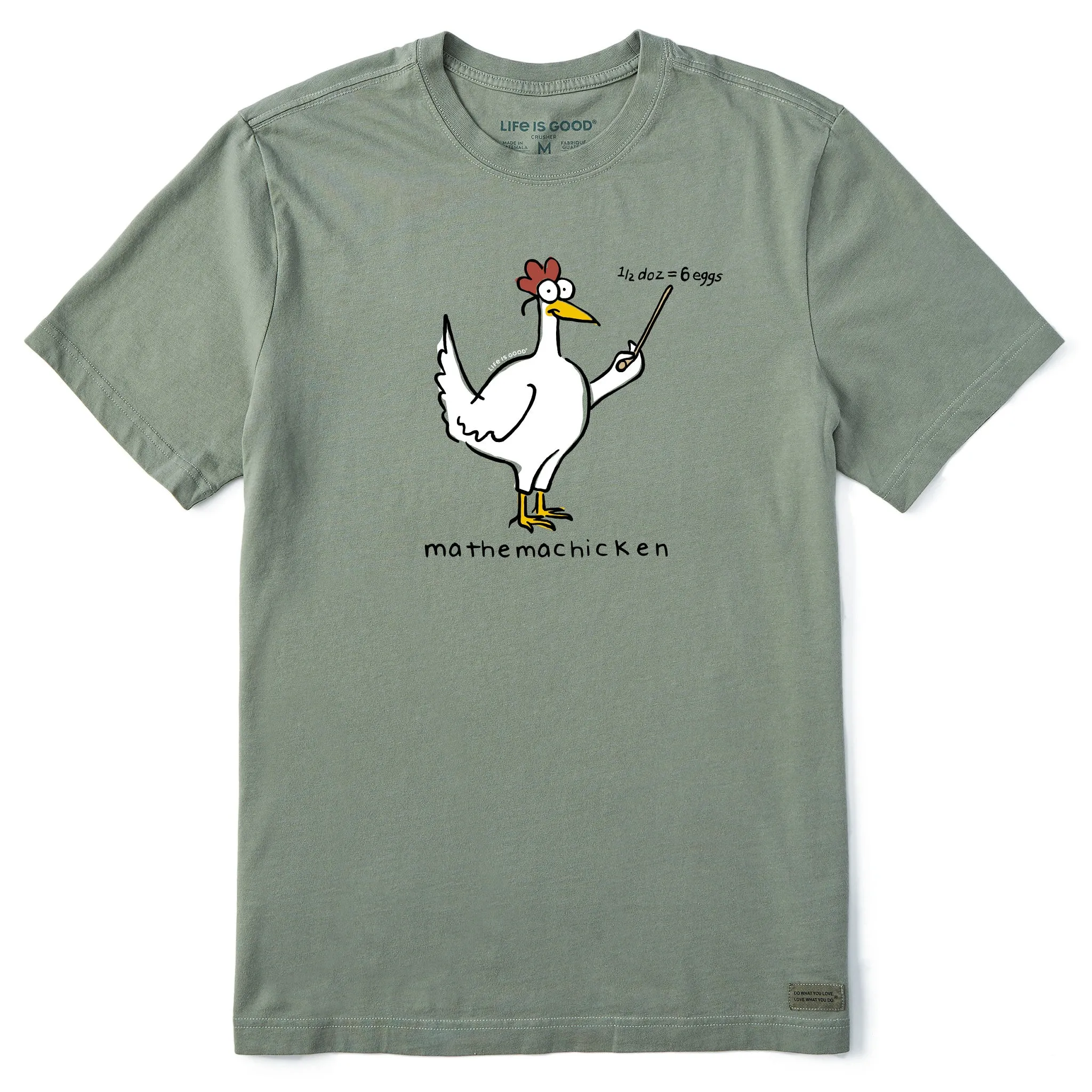Men's Mathemachicken Short Sleeve Crusher Tee Life is Good