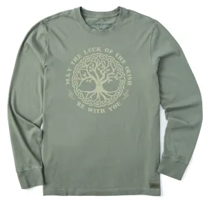 Men's May the Luck of the Irish Be With You Long Sleeve Crusher Tee Life is Good