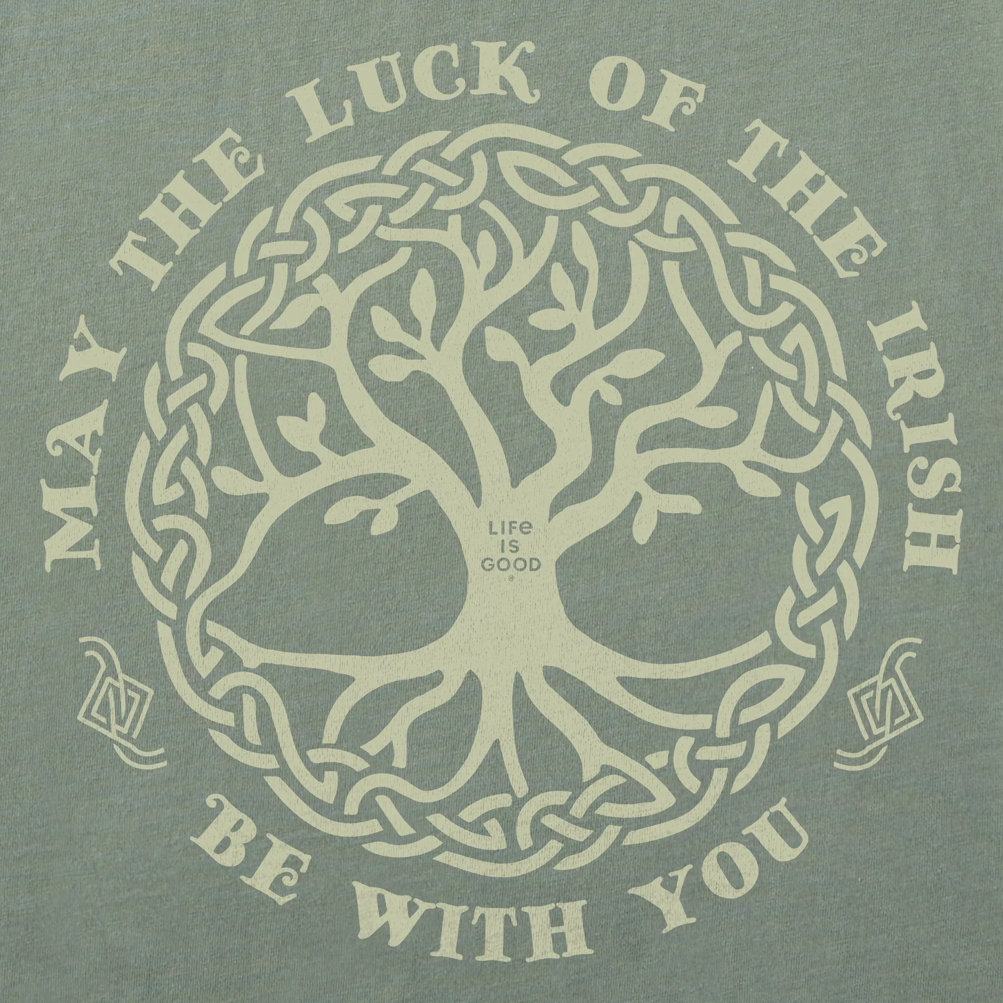 Men's May the Luck of the Irish Be With You Long Sleeve Crusher Tee Life is Good