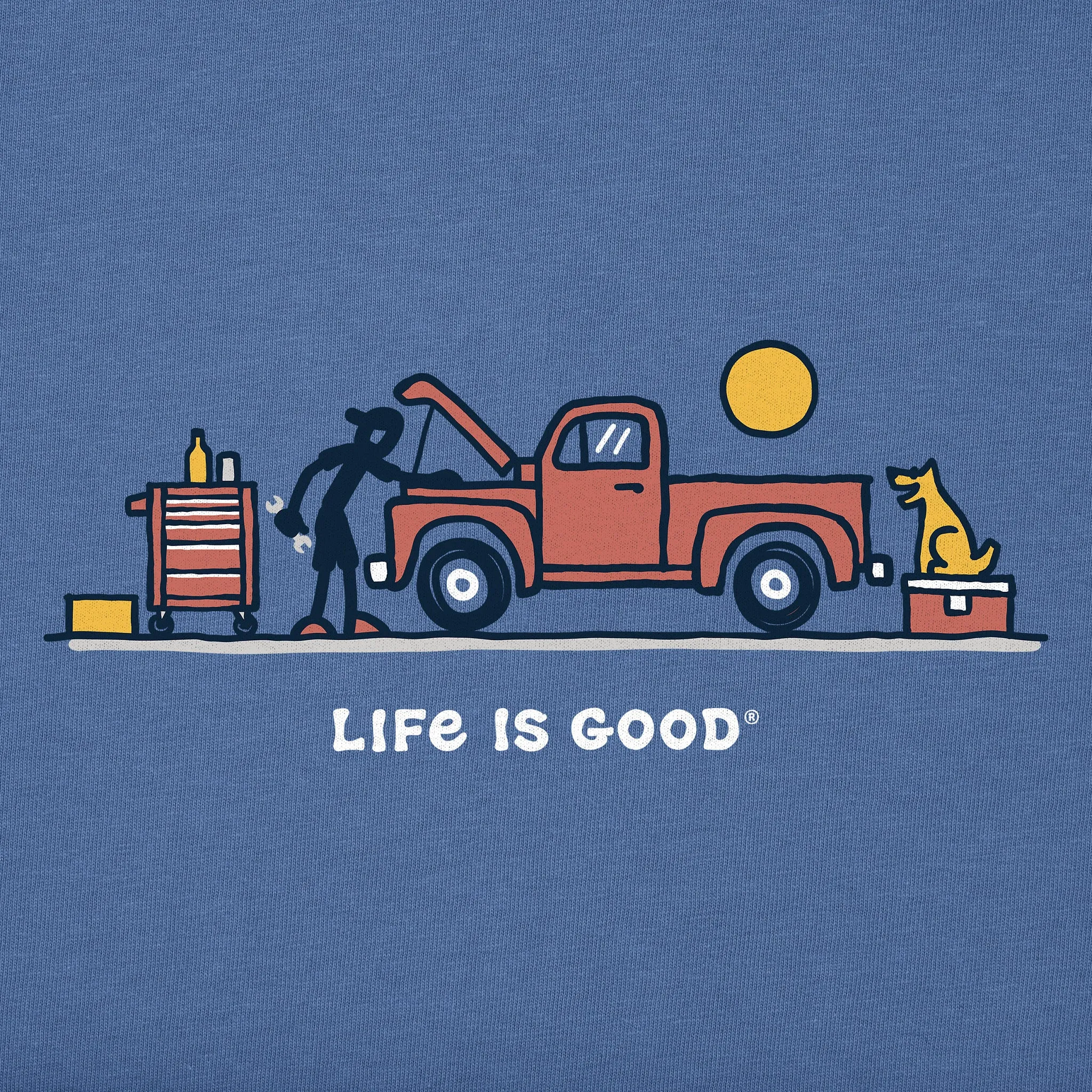 Men's Mechanic Vista Short Sleeve Crusher Tee Life is Good