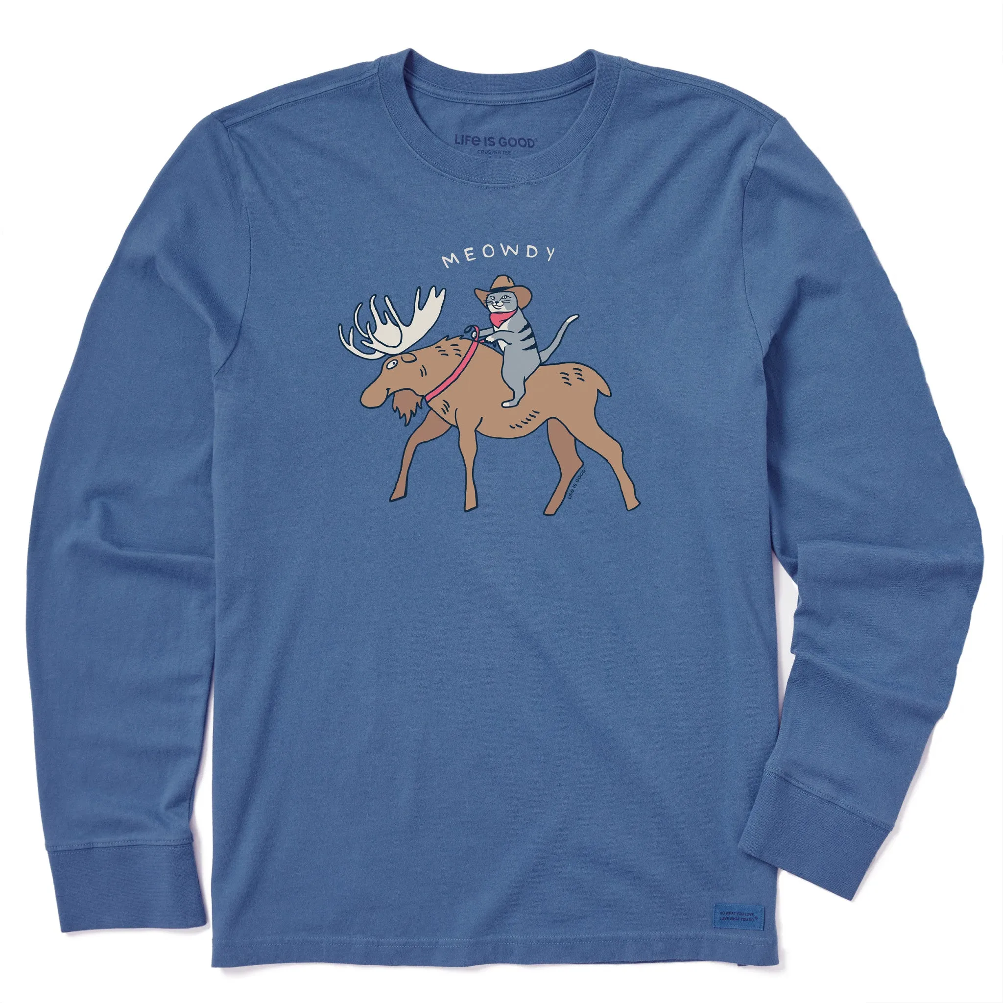 Men's Meowdy Long Sleeve Crusher Tee Life is Good