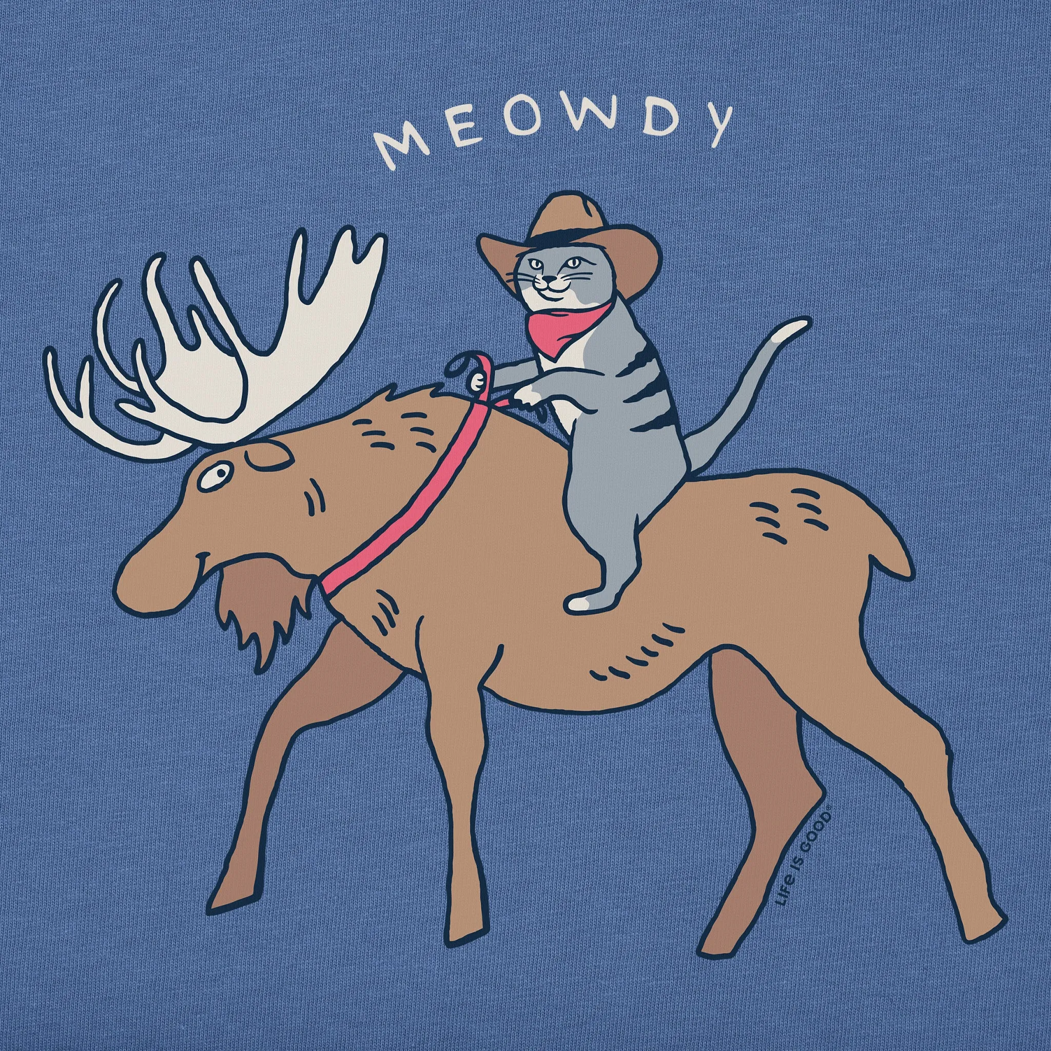 Men's Meowdy Long Sleeve Crusher Tee Life is Good