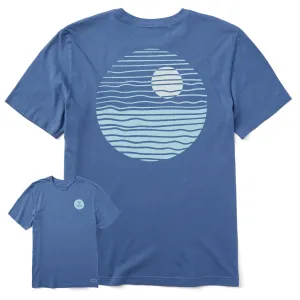 Men's Minimal Round Sunset Short Sleeve Tee Life is Good