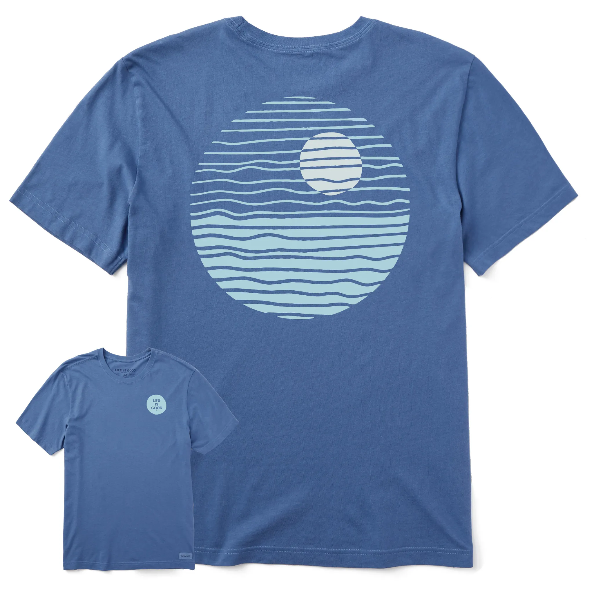 Men's Minimal Round Sunset Short Sleeve Tee Life is Good