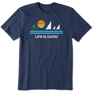 Men's Minimalist Beach Short Sleeve Tee Life is Good