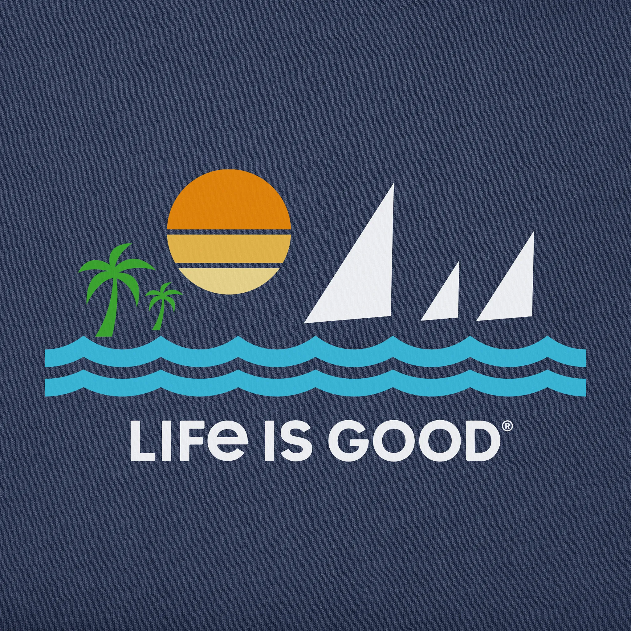 Men's Minimalist Beach Short Sleeve Tee Life is Good
