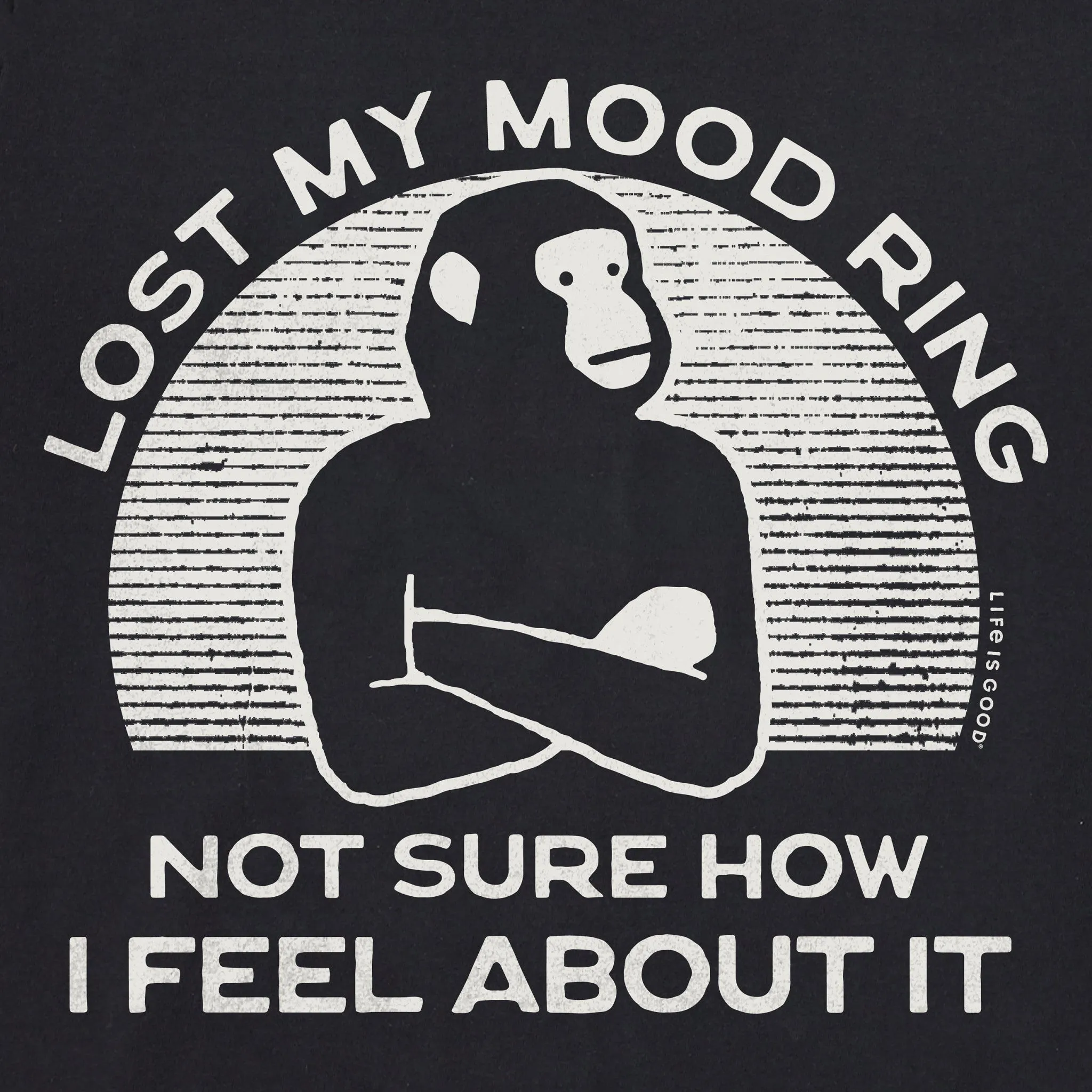 Men's Mood Ring Monkey Short Sleeve Crusher Tee Life is Good