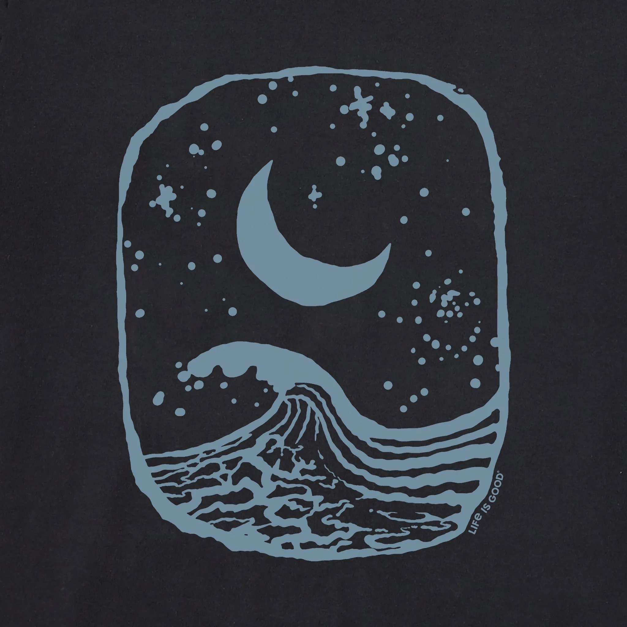 Men's Moon Wave Short Sleeve Crusher Tee Life is Good