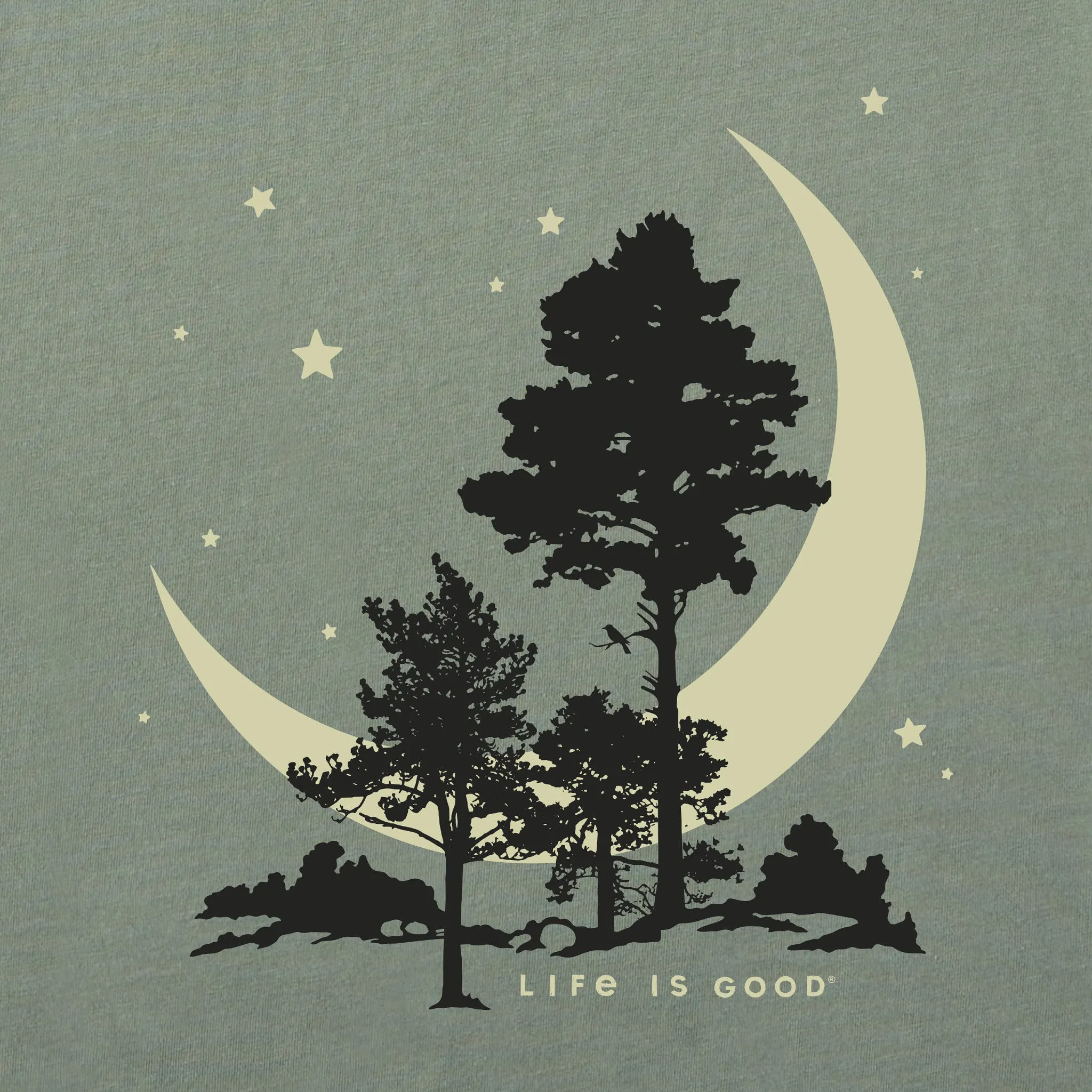 Men's Moonlight Trees Short Sleeve Tee Life is Good