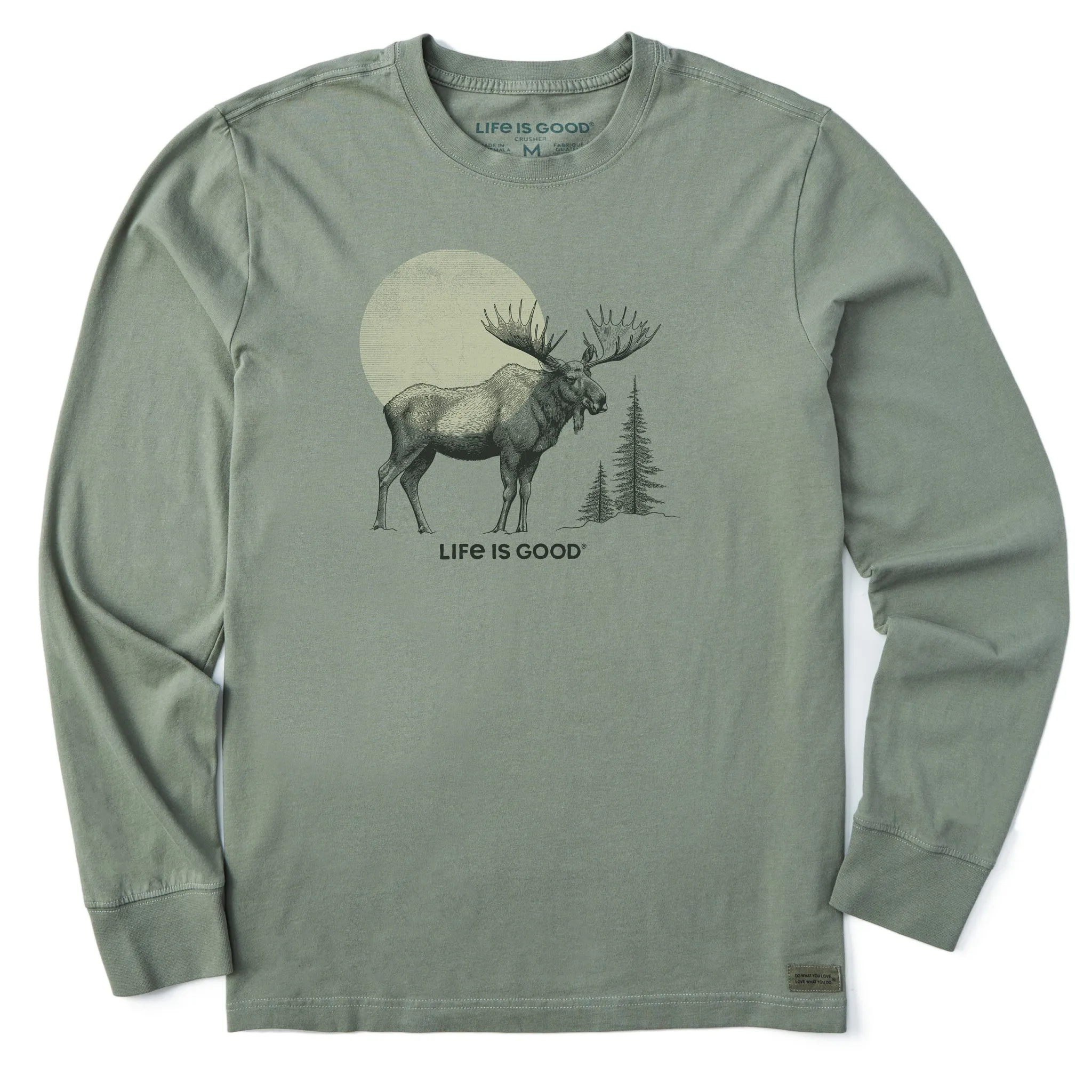 Men's Moose Sunrise Long Sleeve Crusher Tee Life is Good