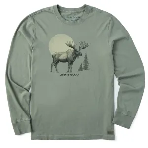 Men's Moose Sunrise Long Sleeve Crusher Tee Life is Good