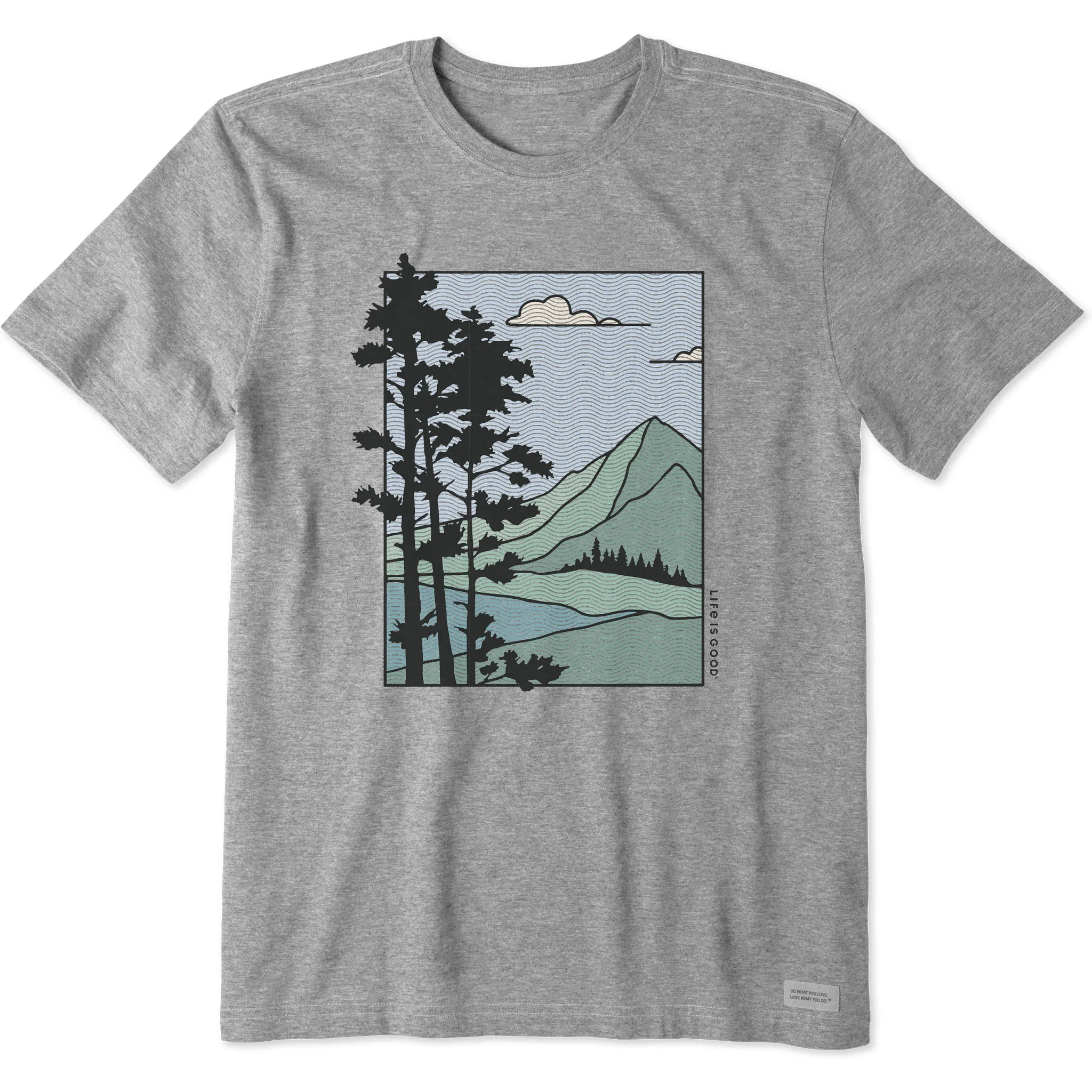 Men's Mountain Landscape Short Sleeve Tee Life is Good