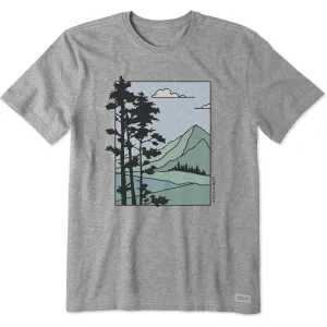 Men's Mountain Landscape Short Sleeve Tee Life is Good