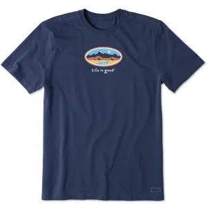 Men's Mountain Scene Oval Short Sleeve Crusher Tee Life is Good