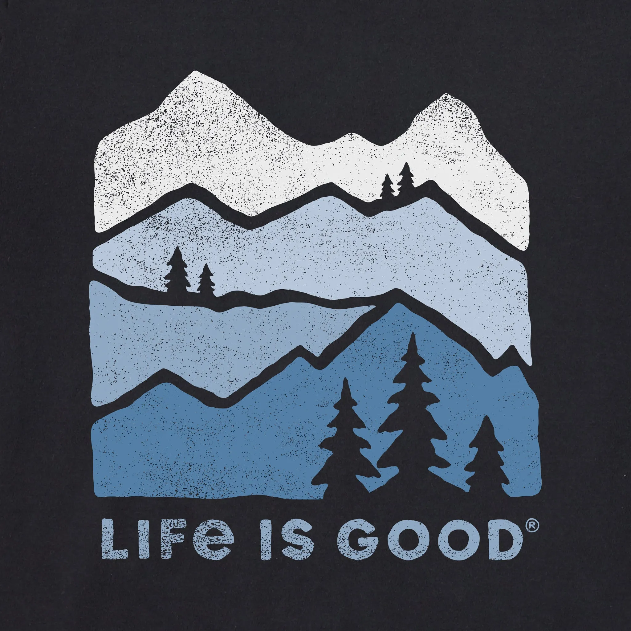 Men's Mountain Silhouette Short Sleeve Crusher Tee Life is Good