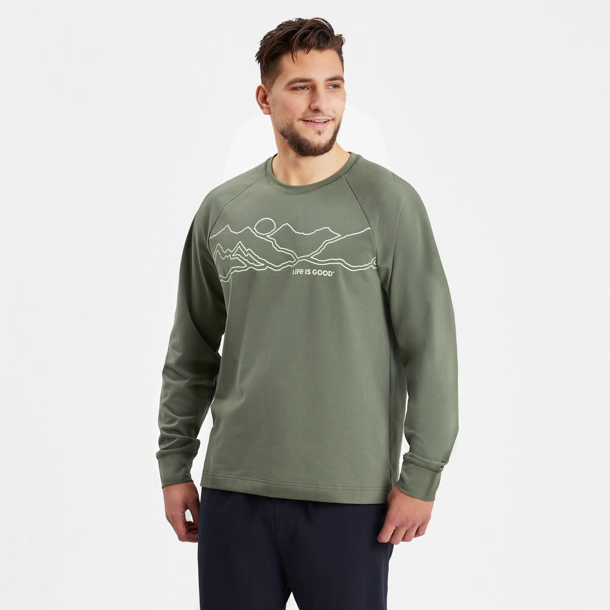 Men's Mountainscape Crusher-FLEX Crew Life is Good