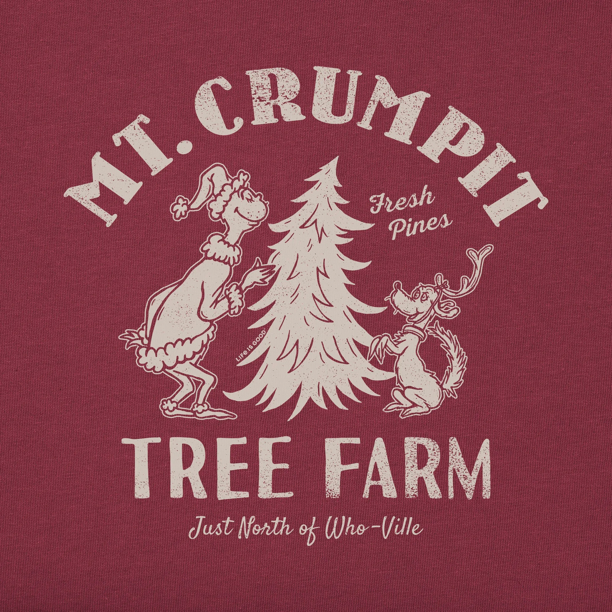 Men's Mt. Crumpit Tree Farm Long Sleeve Crusher Tee Life is Good