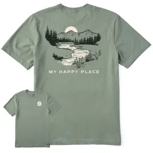 Men's My Happy Place River Short Sleeve Crusher Tee Life is Good