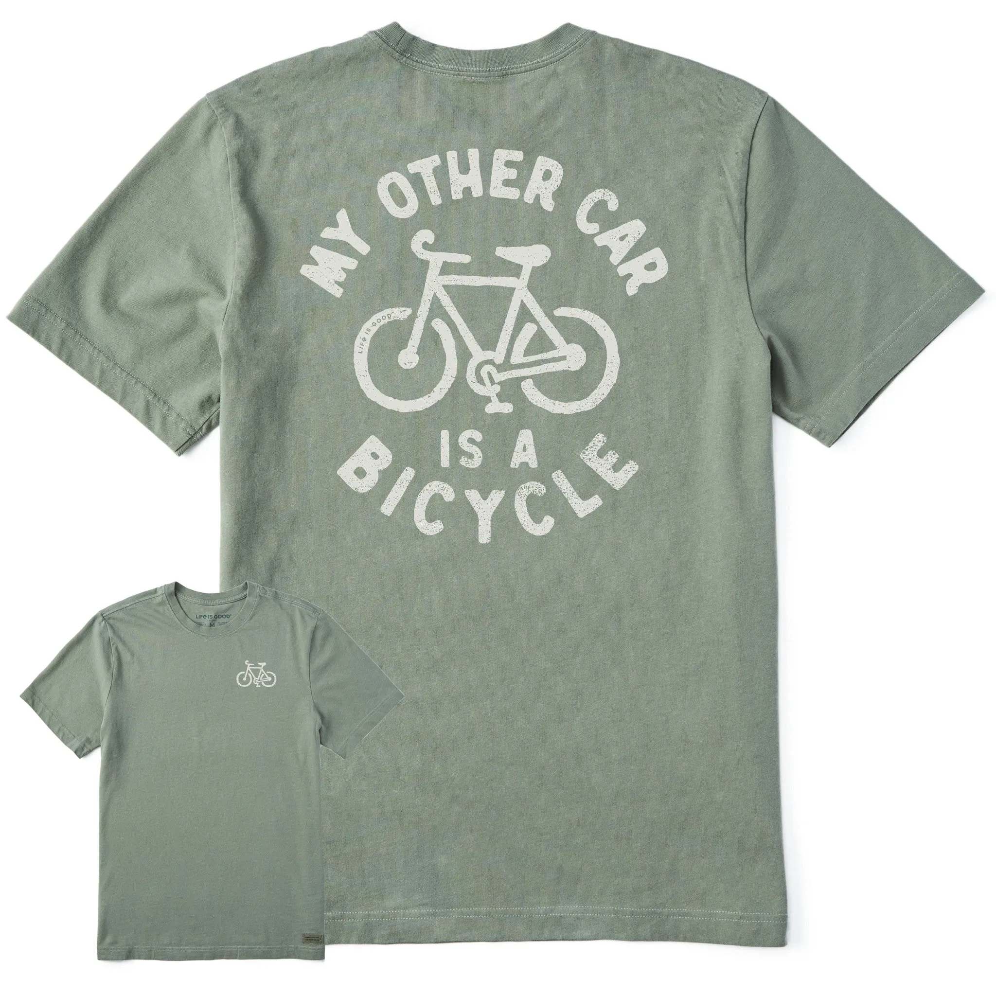 Men's My Other Car is a Bicycle Short Sleeve Crusher Tee Life is Good