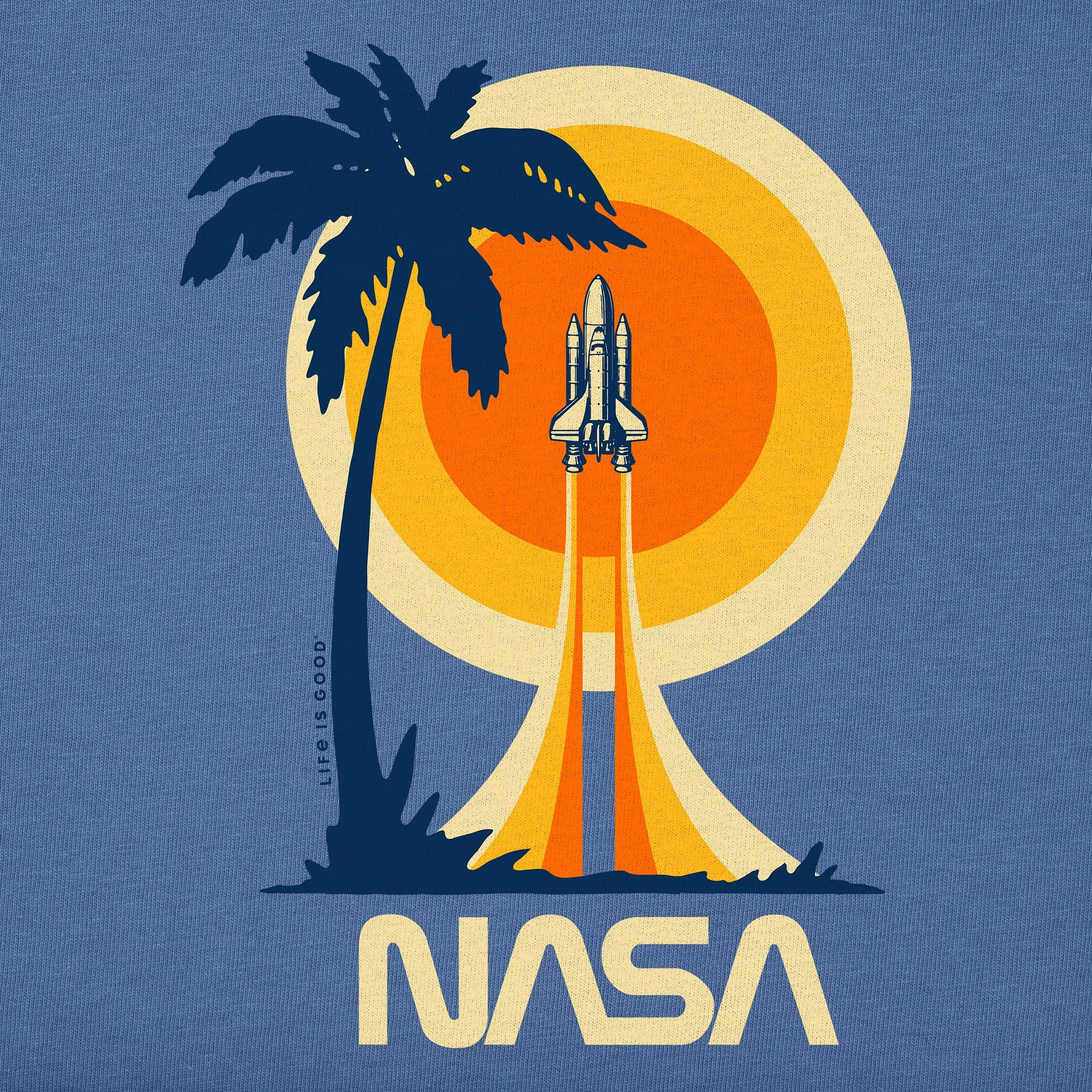 Men's NASA Beach Launch Short Sleeve Tee Life is Good