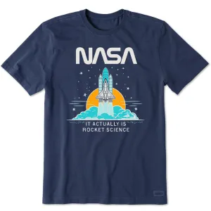 Men's NASA Rocket Science Short Sleeve Crusher Tee Life is Good